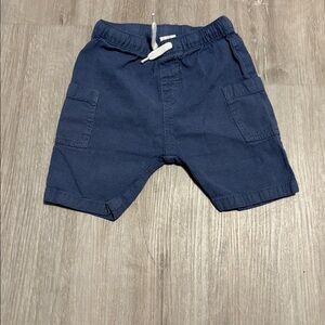 Navy Blue Baby Shorts with Drawstring